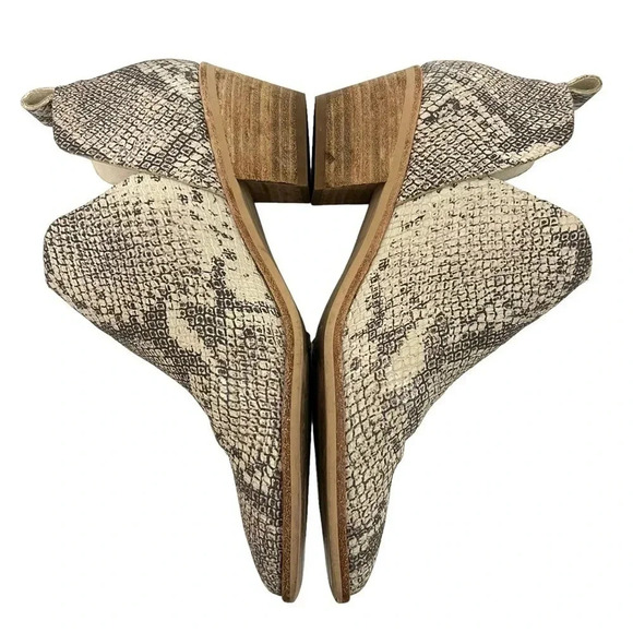 Dolce Vita Sonni Ankle Boots Snake Print Booties Block Heel Slip On Size 6.5 - Picture 5 of 10